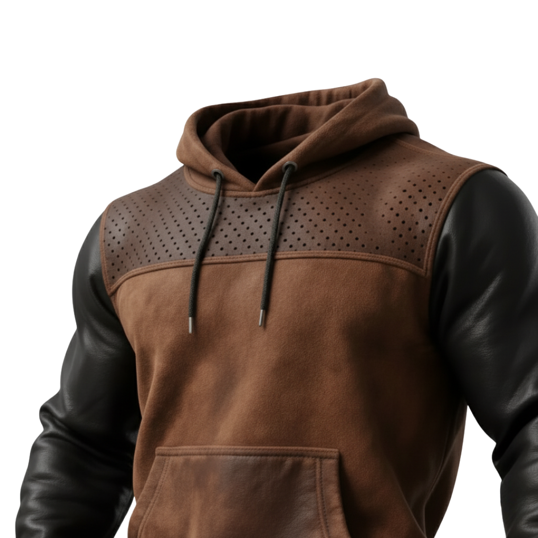 Spencer - Felpa con cappuccio retrò da uomo