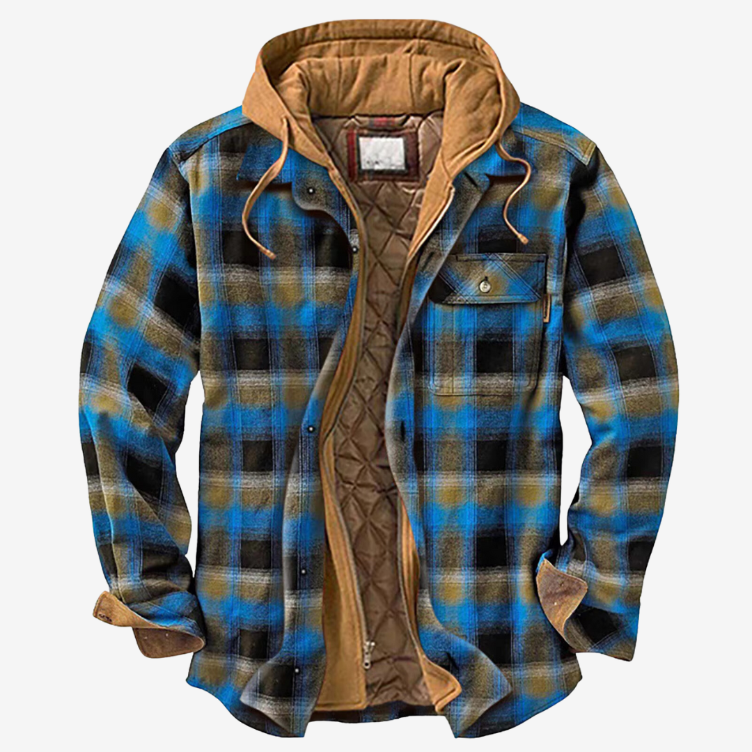 Faloro – Overshirt in flanella con cappuccio (fit rilassato)