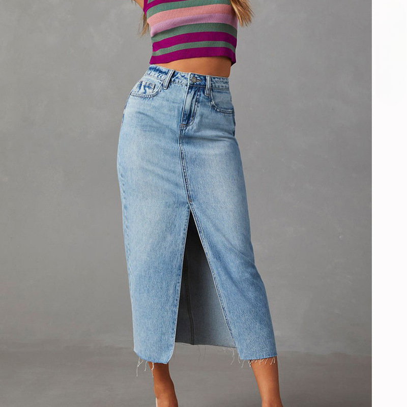 Celine – Gonna midi in denim strutturato
