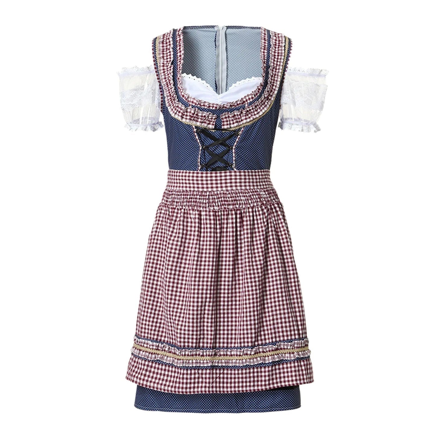 Gennie – Klassisk dirndl med ternet forklæde