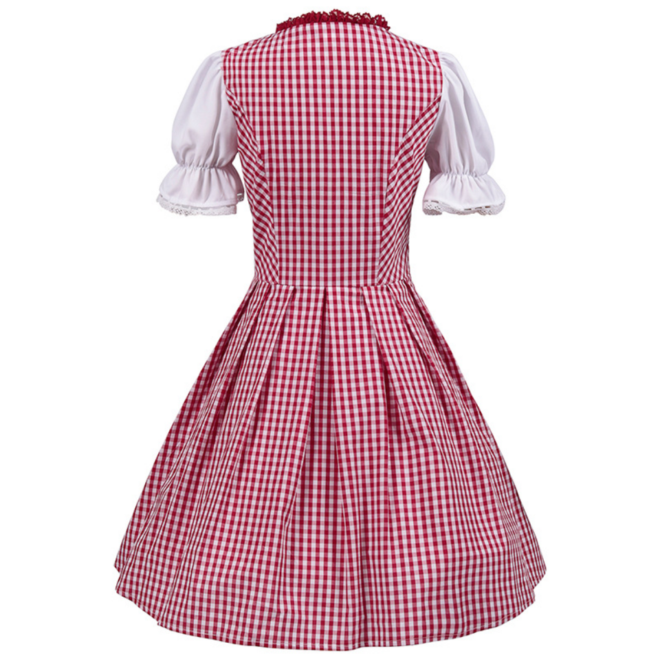 Andy – Traditionel rød dirndl med forklæde