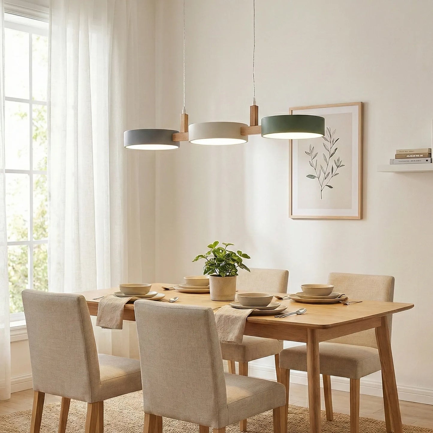 Lampada a sospensione cilindrica in metallo moderno nordico