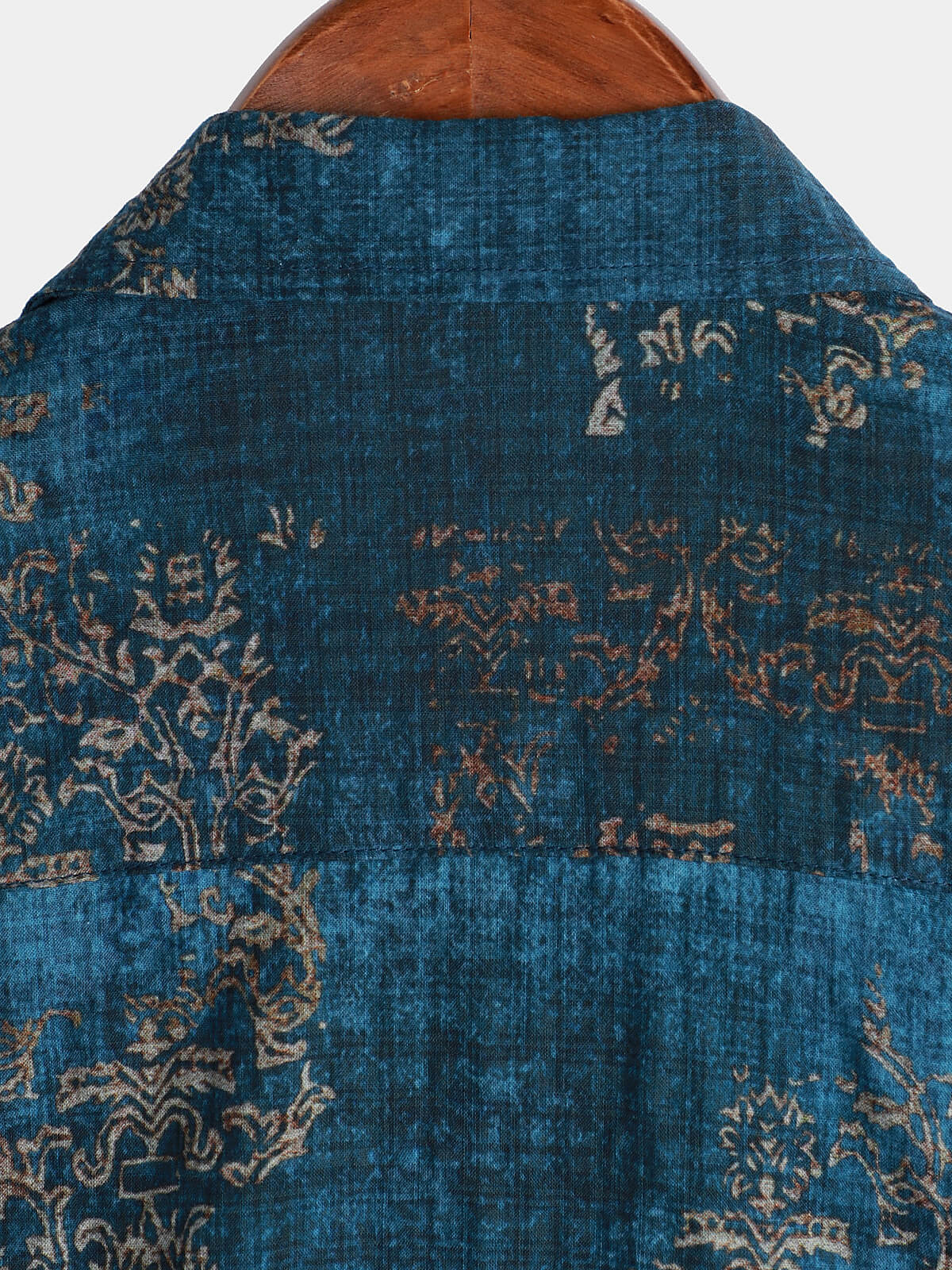 Herren Kurzärmliges Sommerhemd Blau