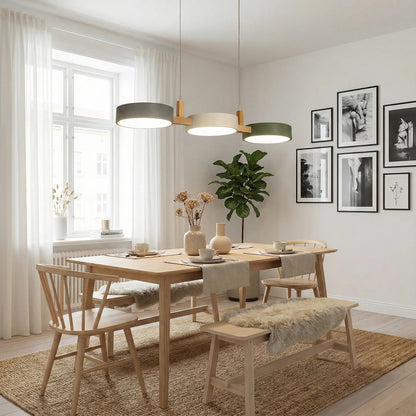 Lampada a sospensione cilindrica in metallo moderno nordico