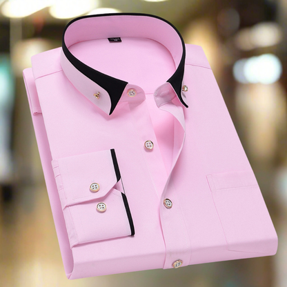 Adalbert™ - Klassieke katoenen overhemd met lange mouwen