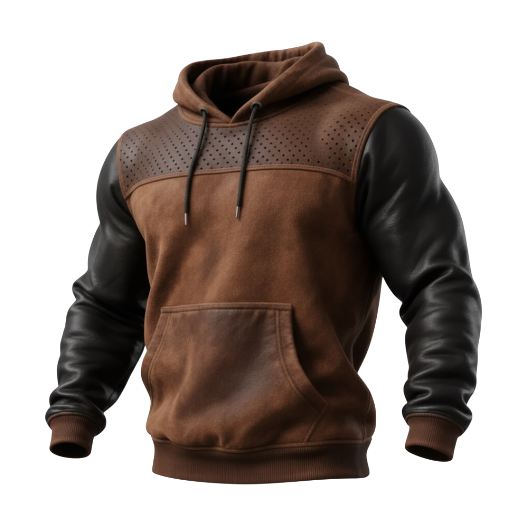 Spencer - Felpa con cappuccio retrò da uomo