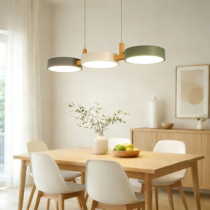 Lampada a sospensione cilindrica in metallo moderno nordico