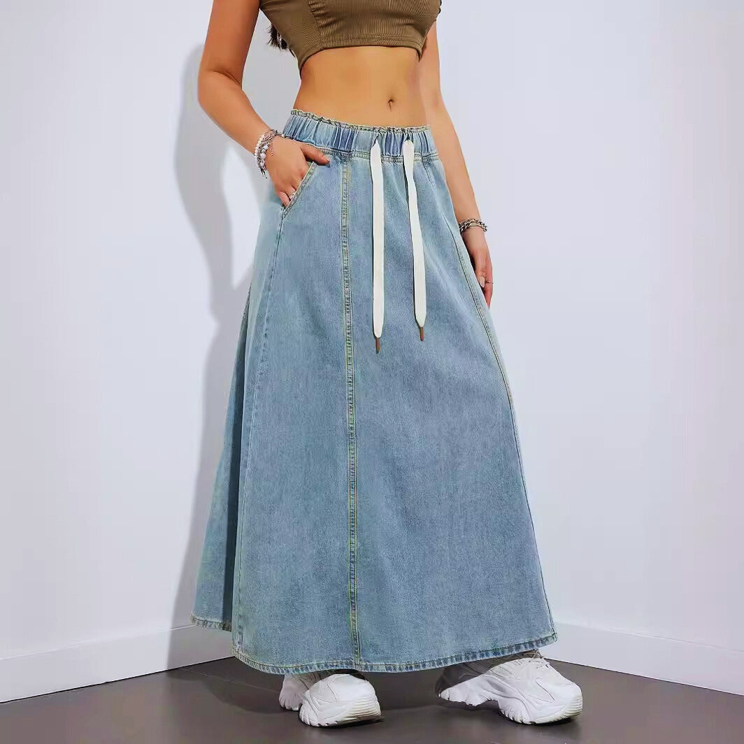 Alexandria – Gonna maxi in denim leggero