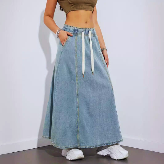 Alexandria – Gonna maxi in denim leggero