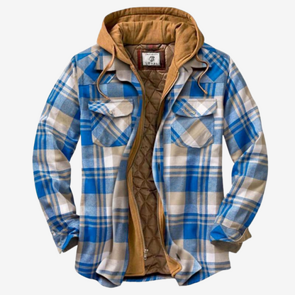 Faloro – Overshirt in flanella con cappuccio (fit rilassato)