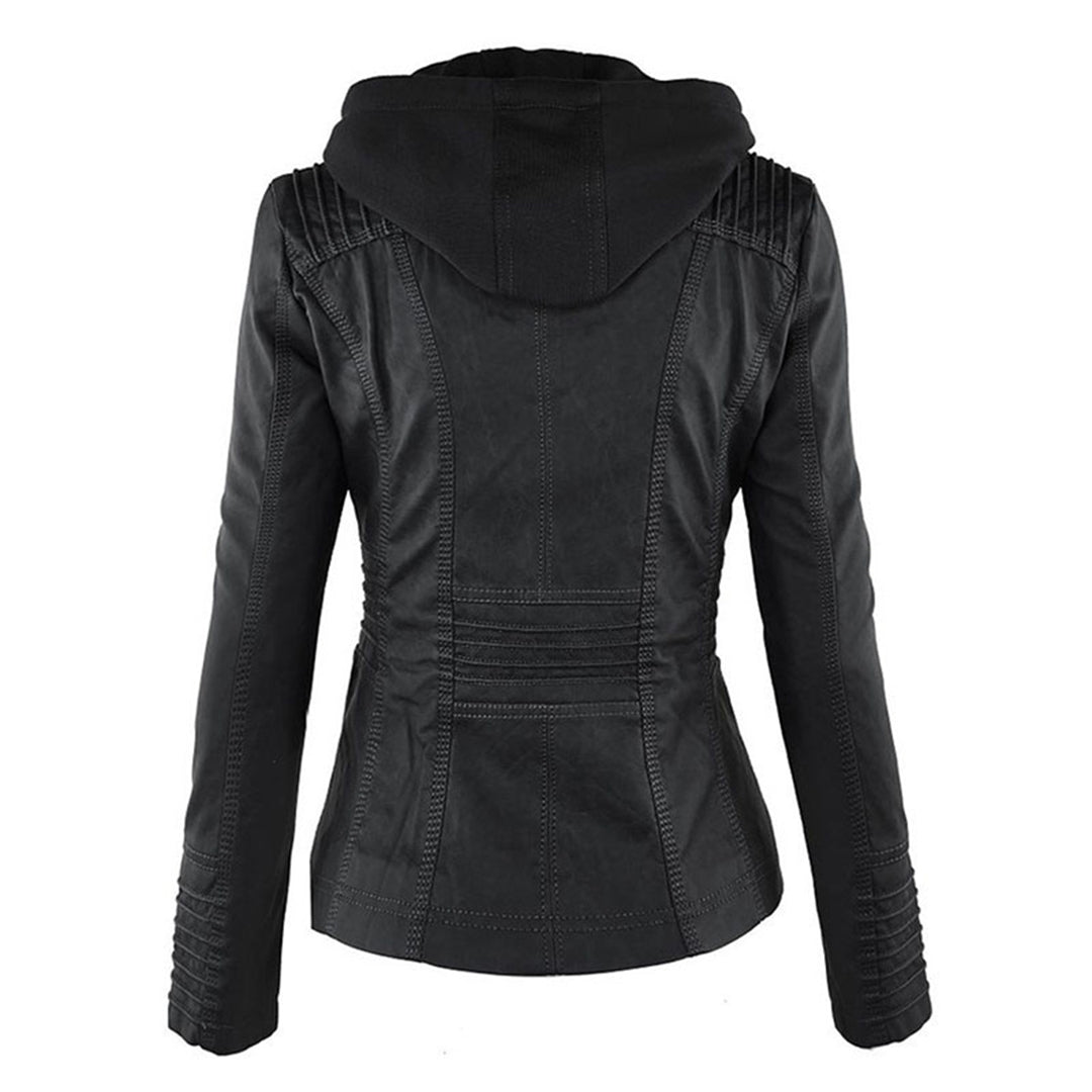Selene – Giacca marrone con cappuccio (fit regolare)