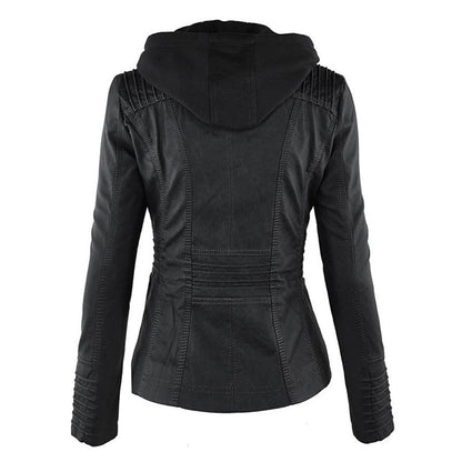 Selene – Giacca marrone con cappuccio (fit regolare)