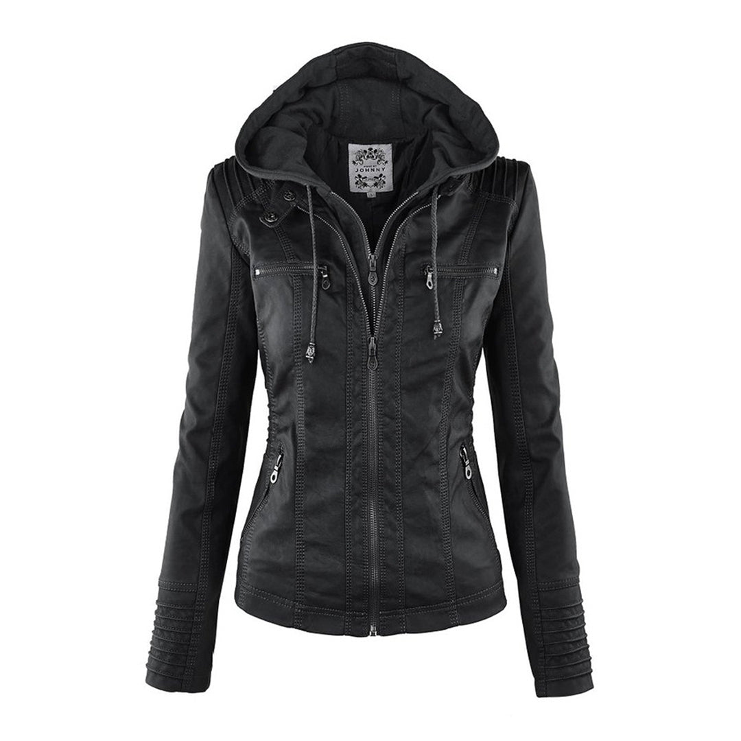 Selene – Giacca marrone con cappuccio (fit regolare)