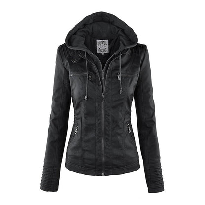 Selene – Giacca marrone con cappuccio (fit regolare)