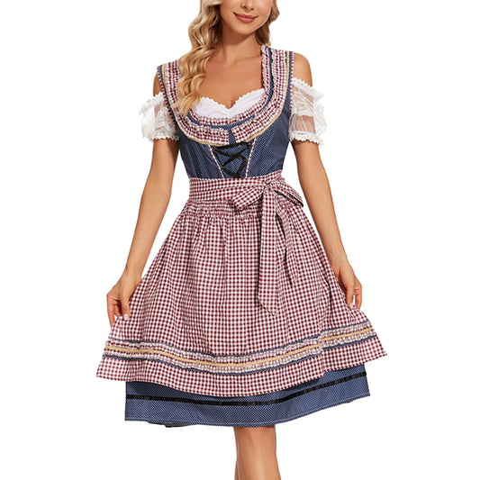 Gennie – Klassisk dirndl med ternet forklæde