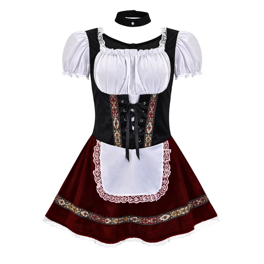 Trudie – Kort dirndl med forklæde