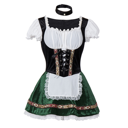 Trudie – Kort dirndl med forklæde