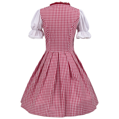 Andy – Traditionel rød dirndl med forklæde