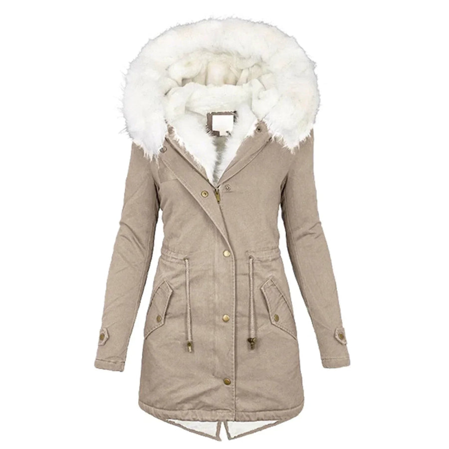 Amalie – Giacca invernale con cappuccio e faux fur