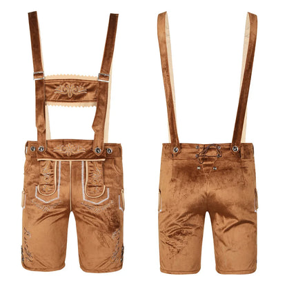 Markus – Brune lederhosen med skjorte