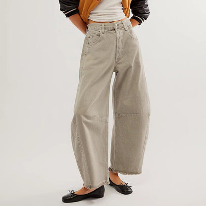 Eden – Jeans in denim a vita alta a gamba larga