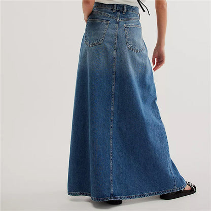 Eden Laurel – Gonna maxi in denim leggero