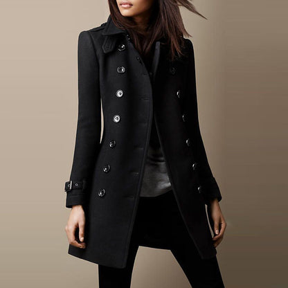 Camilla – Cappotto elegante in lana a doppio petto