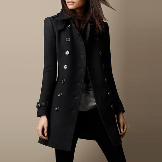 Camilla – Cappotto elegante in lana a doppio petto