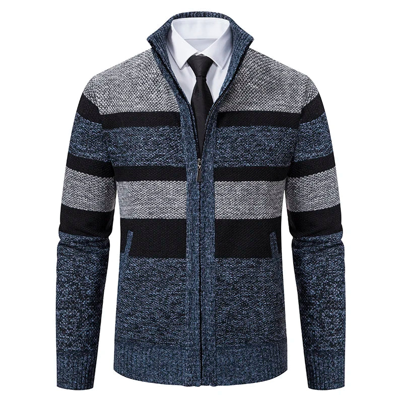 Alfredo – Giacca in Pile Spesso da Uomo Lavorata a Maglia