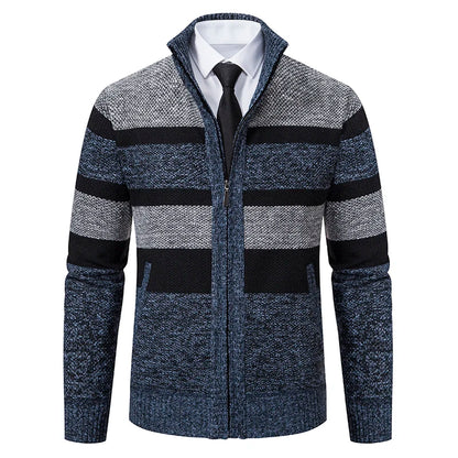 Alfredo – Giacca in Pile Spesso da Uomo Lavorata a Maglia