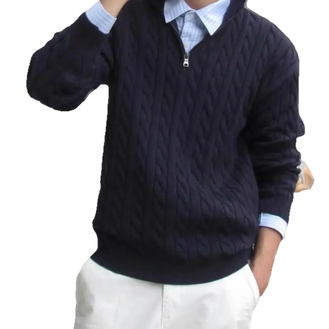 Rocco – Maglione lavorato a maglia a maniche lunghe da uomo