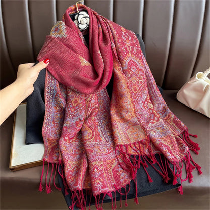 Filomena™ – Sciarpa Pashmina in Cashmere Autunnale