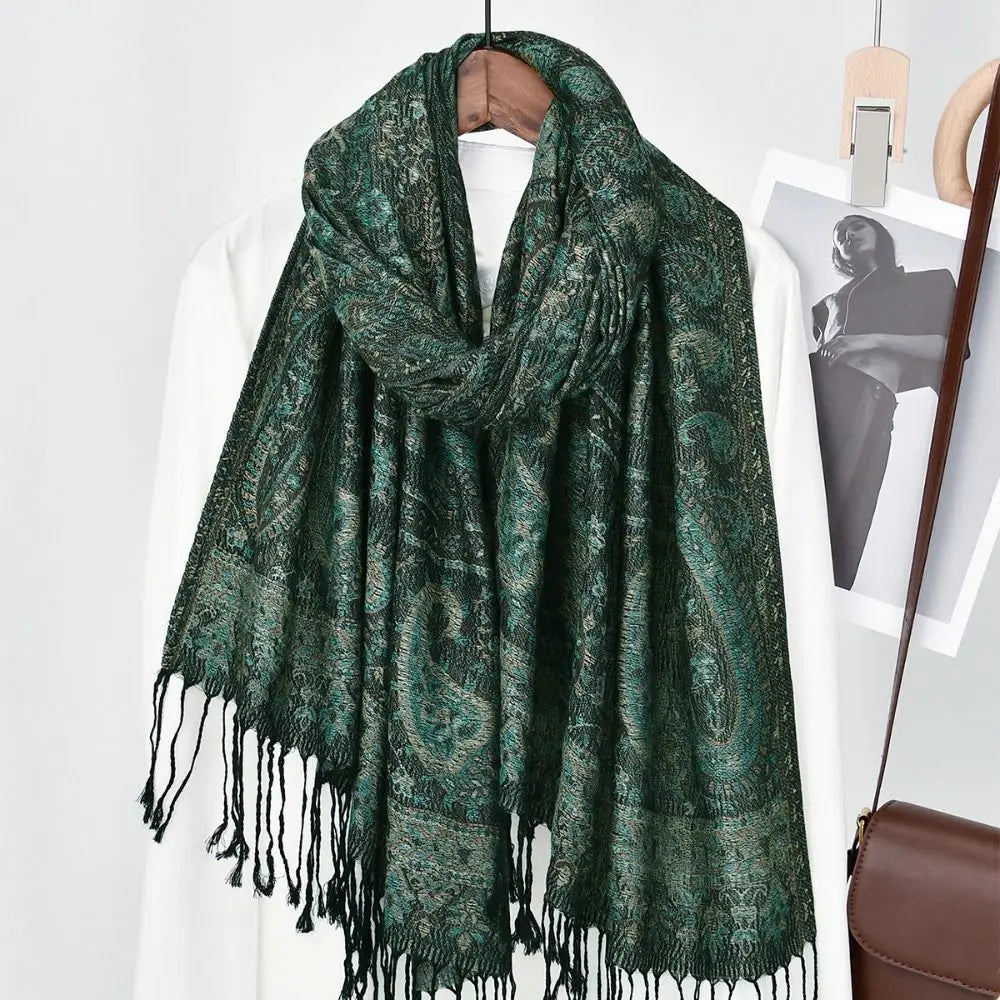 Adriana™  – Elegante Sciarpa Lunga con Stampa Etnica