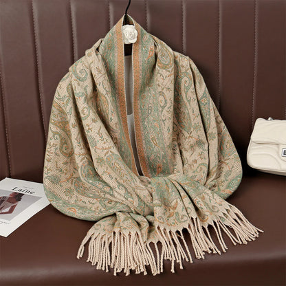 Irene™ – Sciarpa Due-in-Uno in Stile Cashmere Spesso