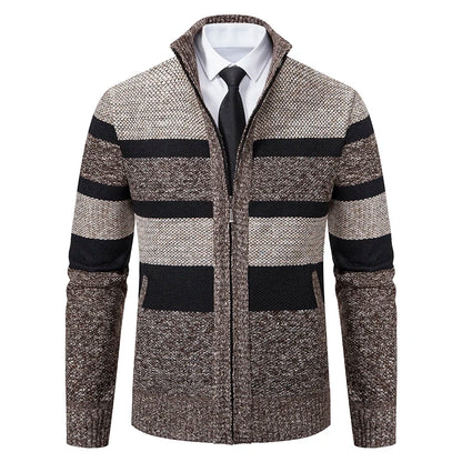 Alfredo – Giacca in Pile Spesso da Uomo Lavorata a Maglia