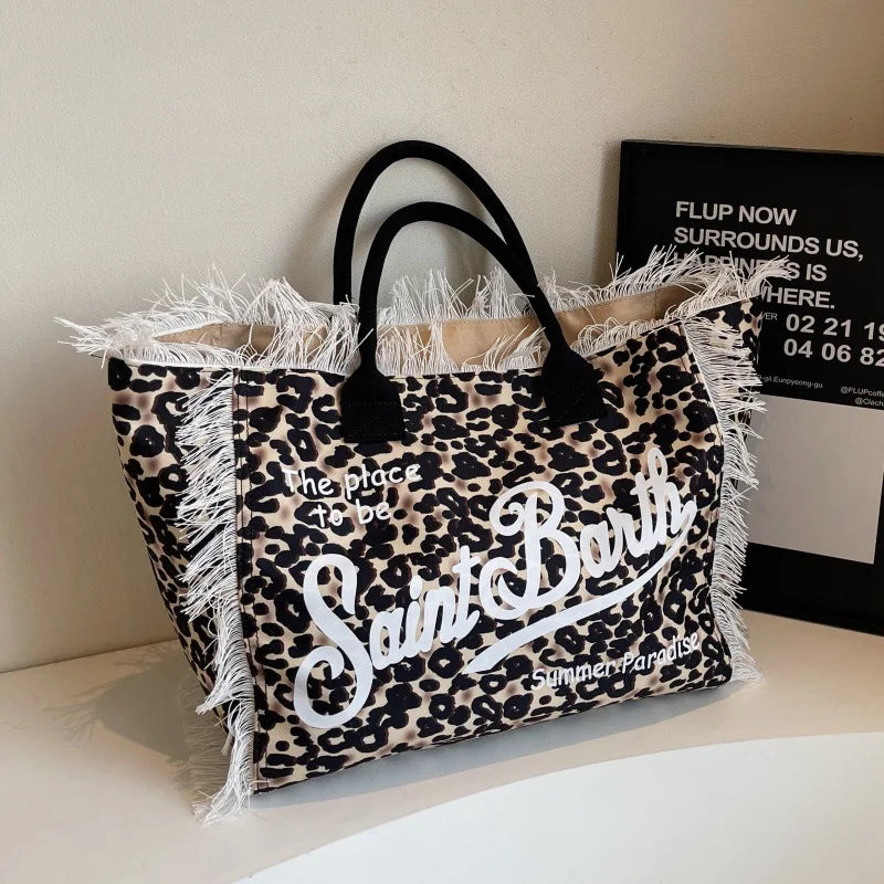 Savina – Borsa tote con stampa leopardata