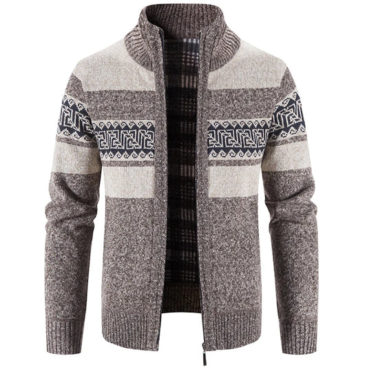 Alberto™ – Cardigan Invernale a Maglia con Collo Alto