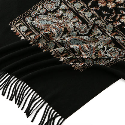 Penelope™ – Sciarpa Pashmina Invernale Ricamata a Fiori