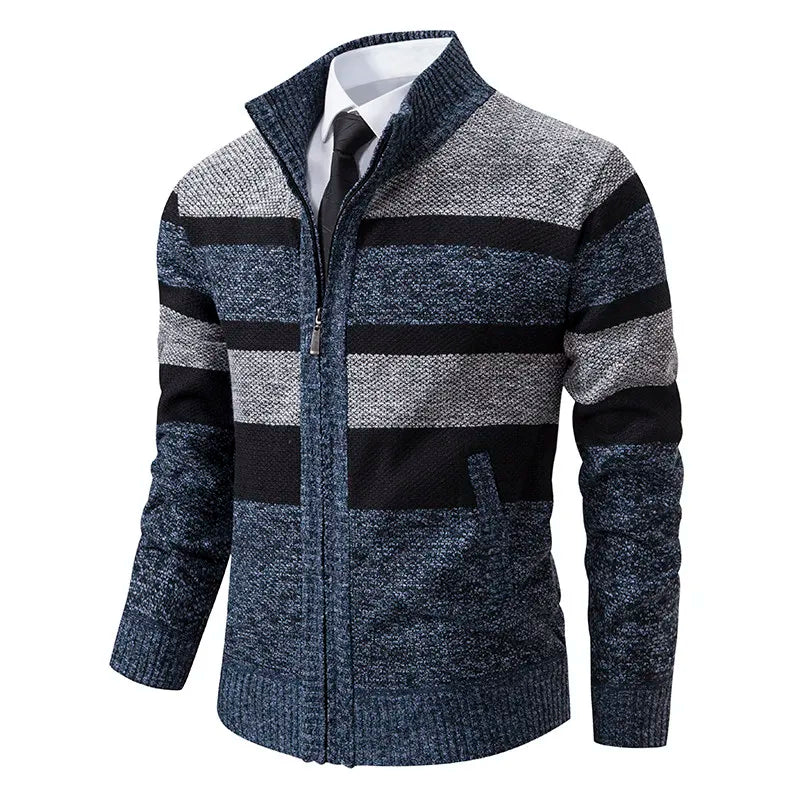 Alfredo – Giacca in Pile Spesso da Uomo Lavorata a Maglia