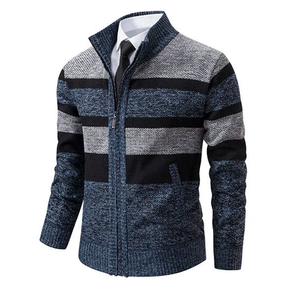 Alfredo – Giacca in Pile Spesso da Uomo Lavorata a Maglia