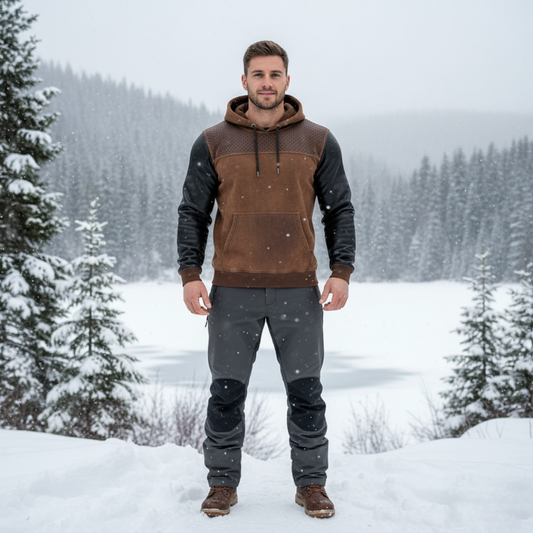 Spencer - Felpa con cappuccio retrò da uomo