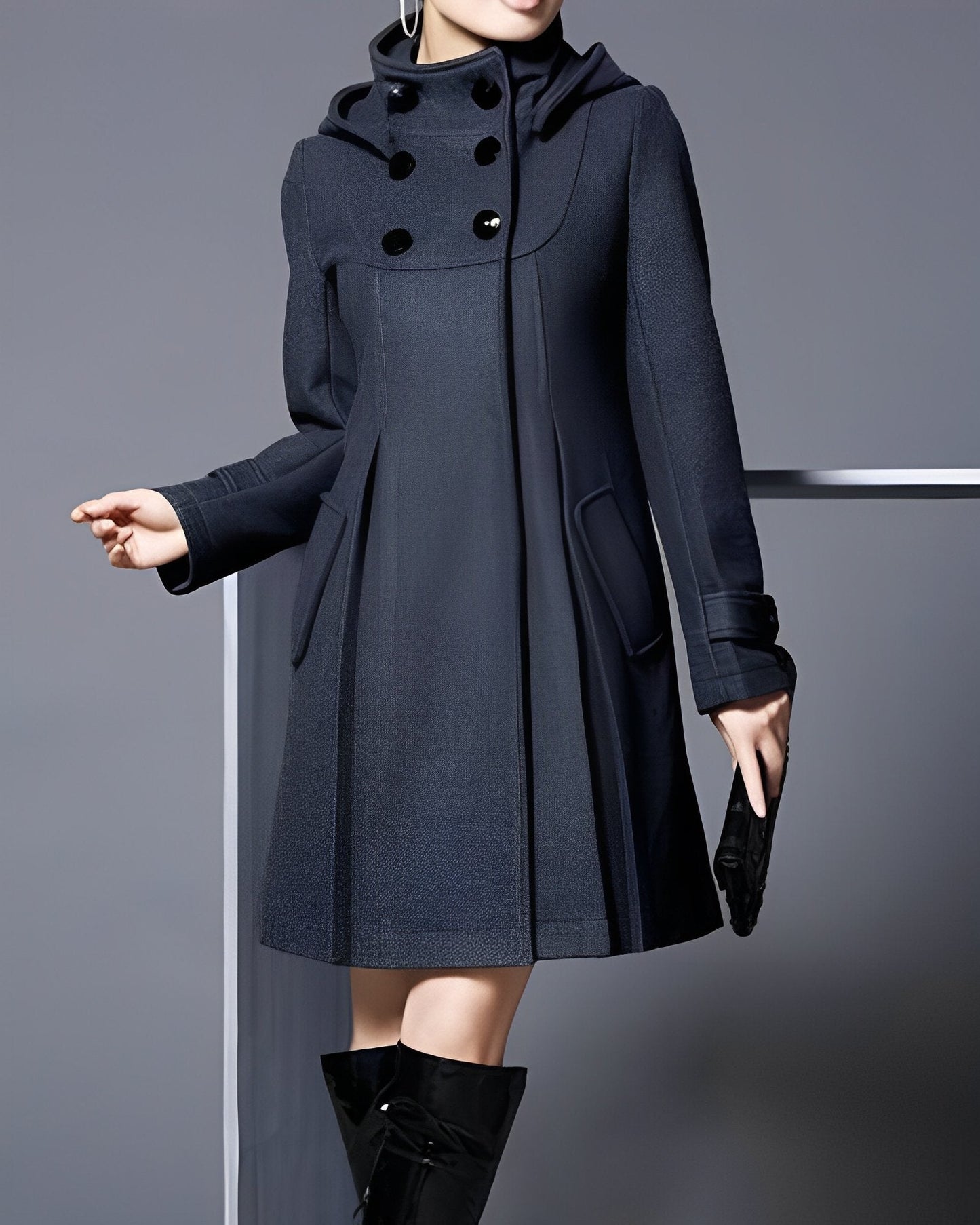 Francine – Giacca elegante in lana con cappuccio