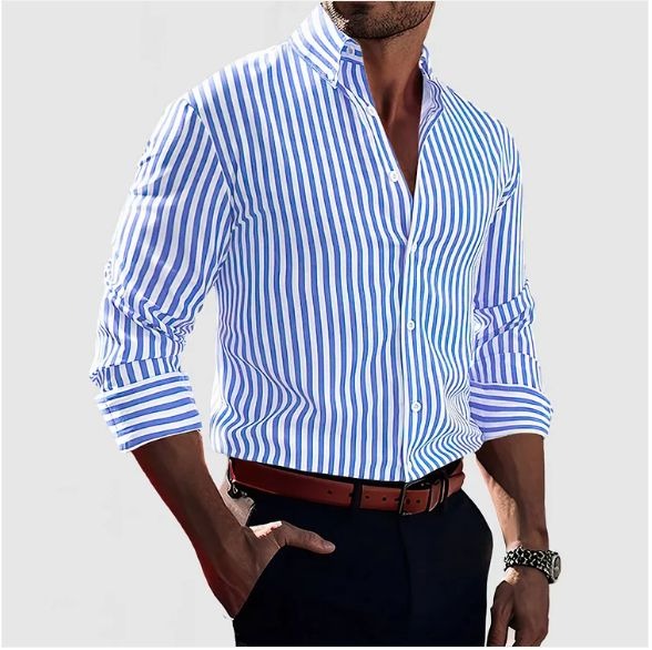 Zelindo™ – Camicia a Righe Classica da Uomo