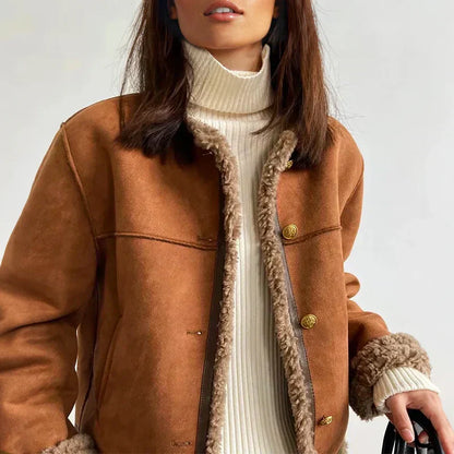 Emma – Giacca corta con faux shearling