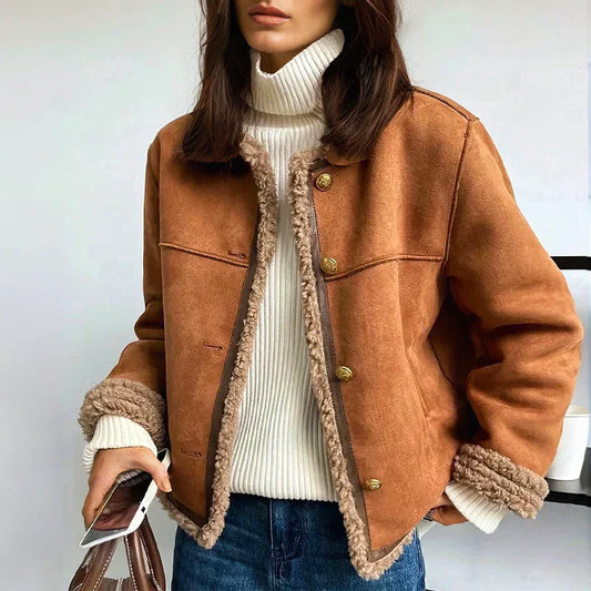 Emma – Giacca corta con faux shearling