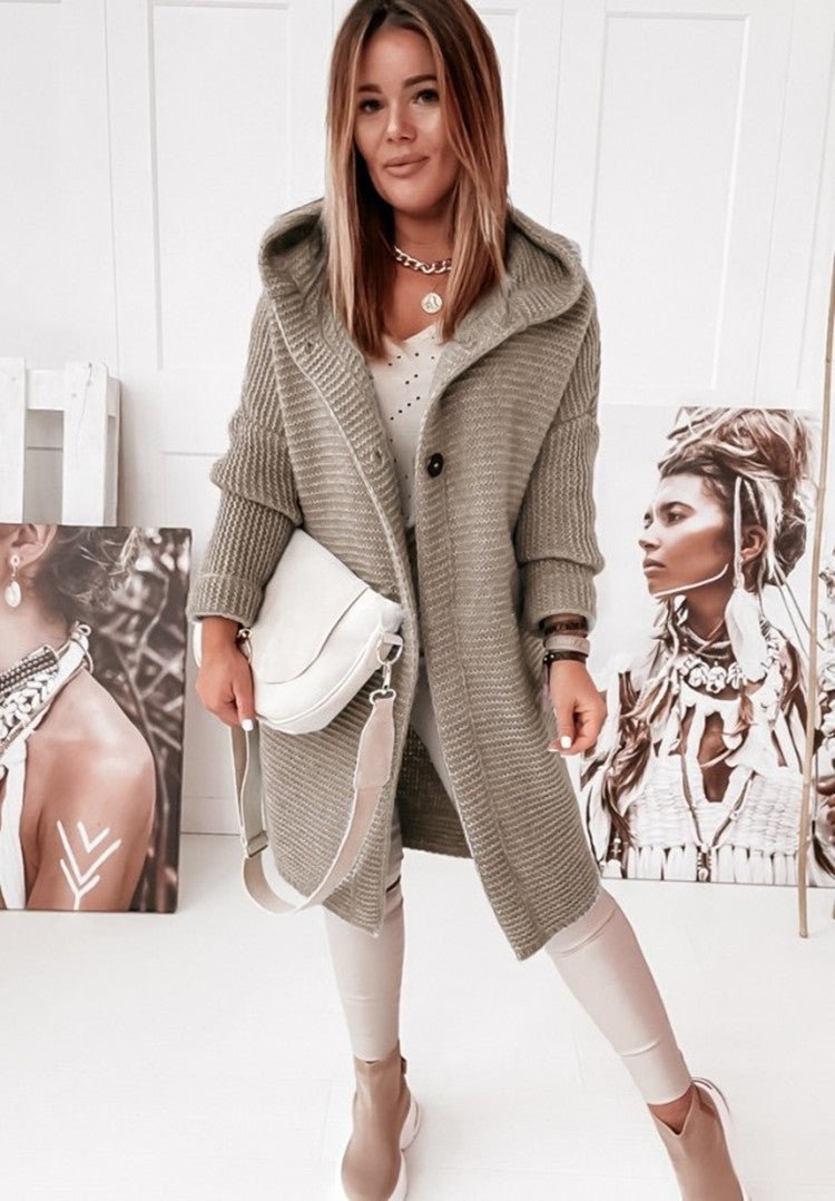 Liliana – Cardigan lavorata a maglia con cappuccio