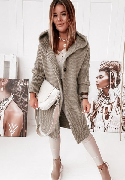 Liliana – Cardigan lavorata a maglia con cappuccio