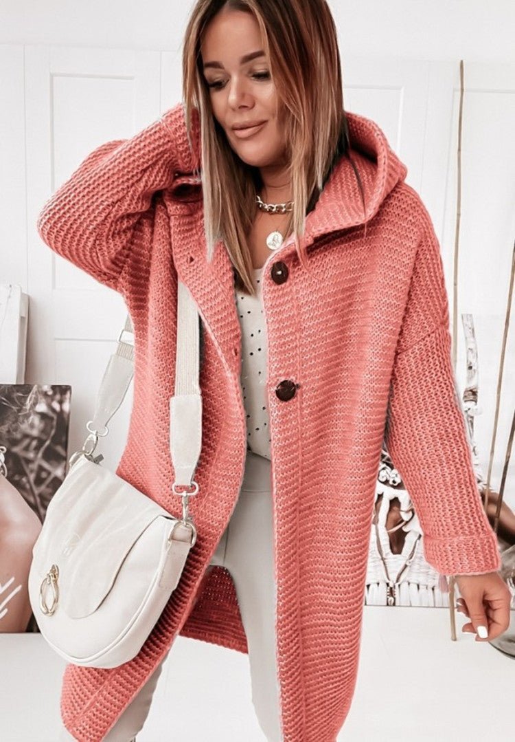 Liliana – Cardigan lavorata a maglia con cappuccio