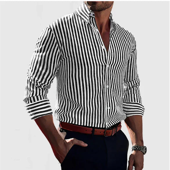 Zelindo™ – Camicia a Righe Classica da Uomo