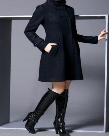 Francine – Giacca elegante in lana con cappuccio
